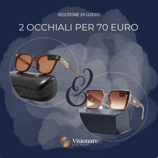 2 occhiali da sole di lusso